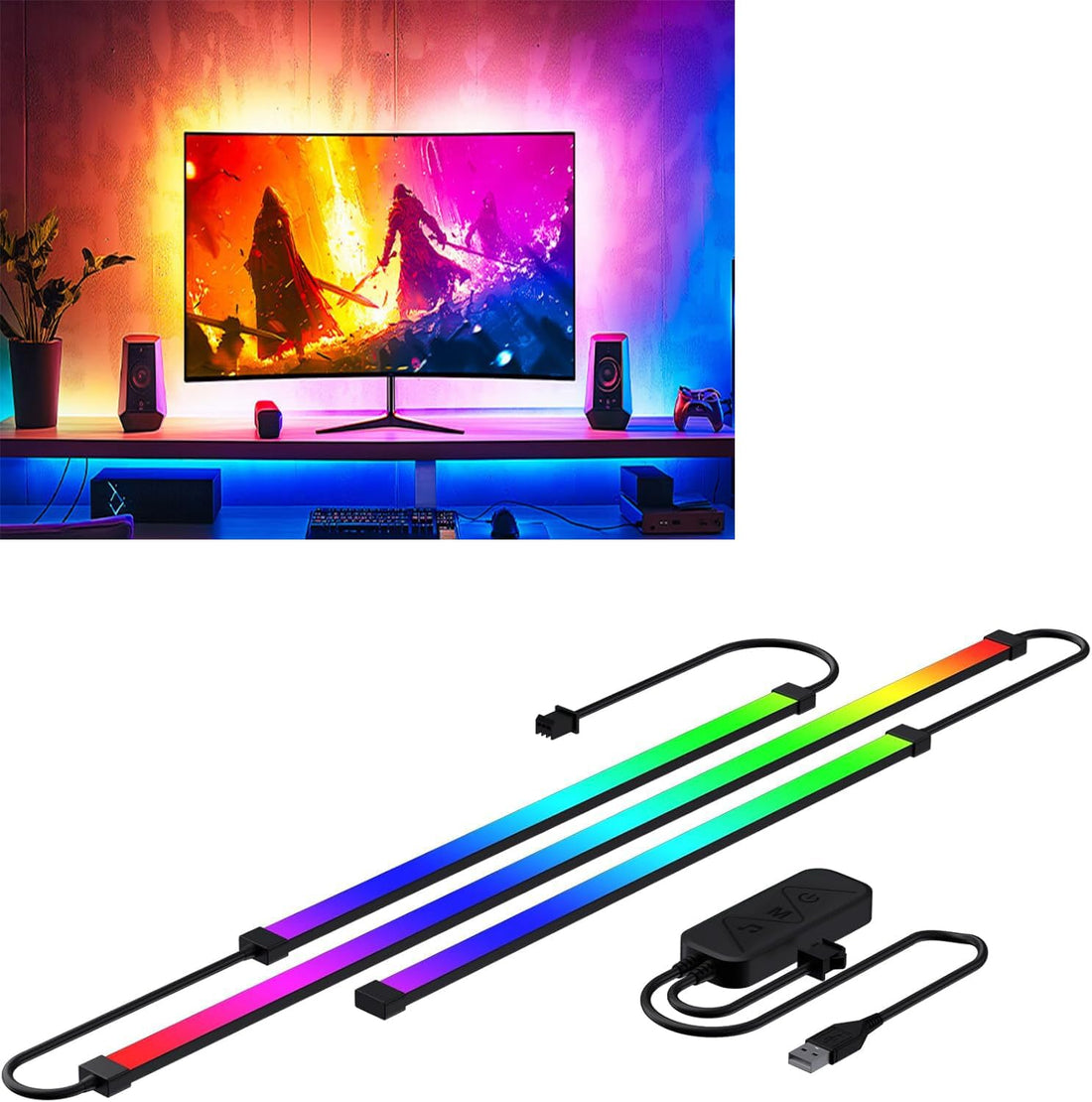 RGB LED Monitor Backlight Strip for Gaming &amp; PC