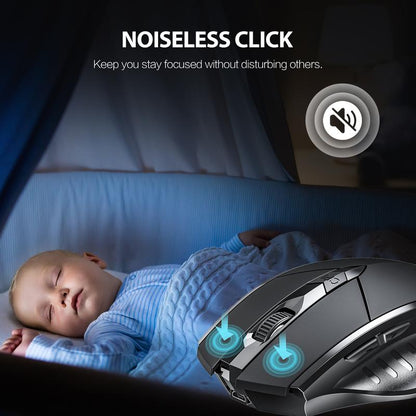 Rechargeable Multi-Device Wireless Bluetooth Mouse